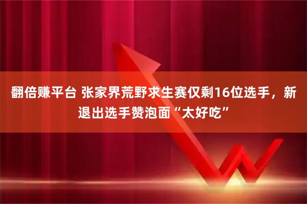 翻倍赚平台 张家界荒野求生赛仅剩16位选手,新退出选手赞泡面“太好吃”