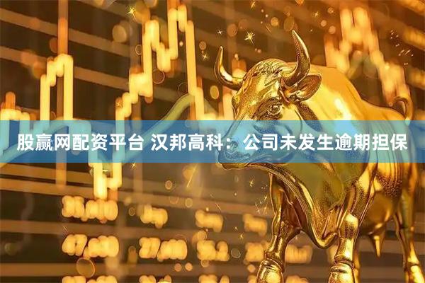 股赢网配资平台 汉邦高科：公司未发生逾期担保